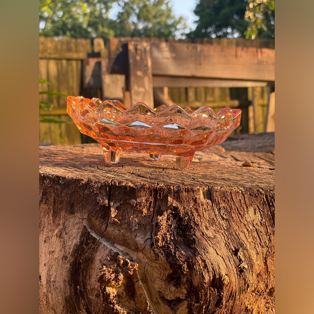 Vintage Pink Depression Candy Dish Bowl - Picture 4 of 9